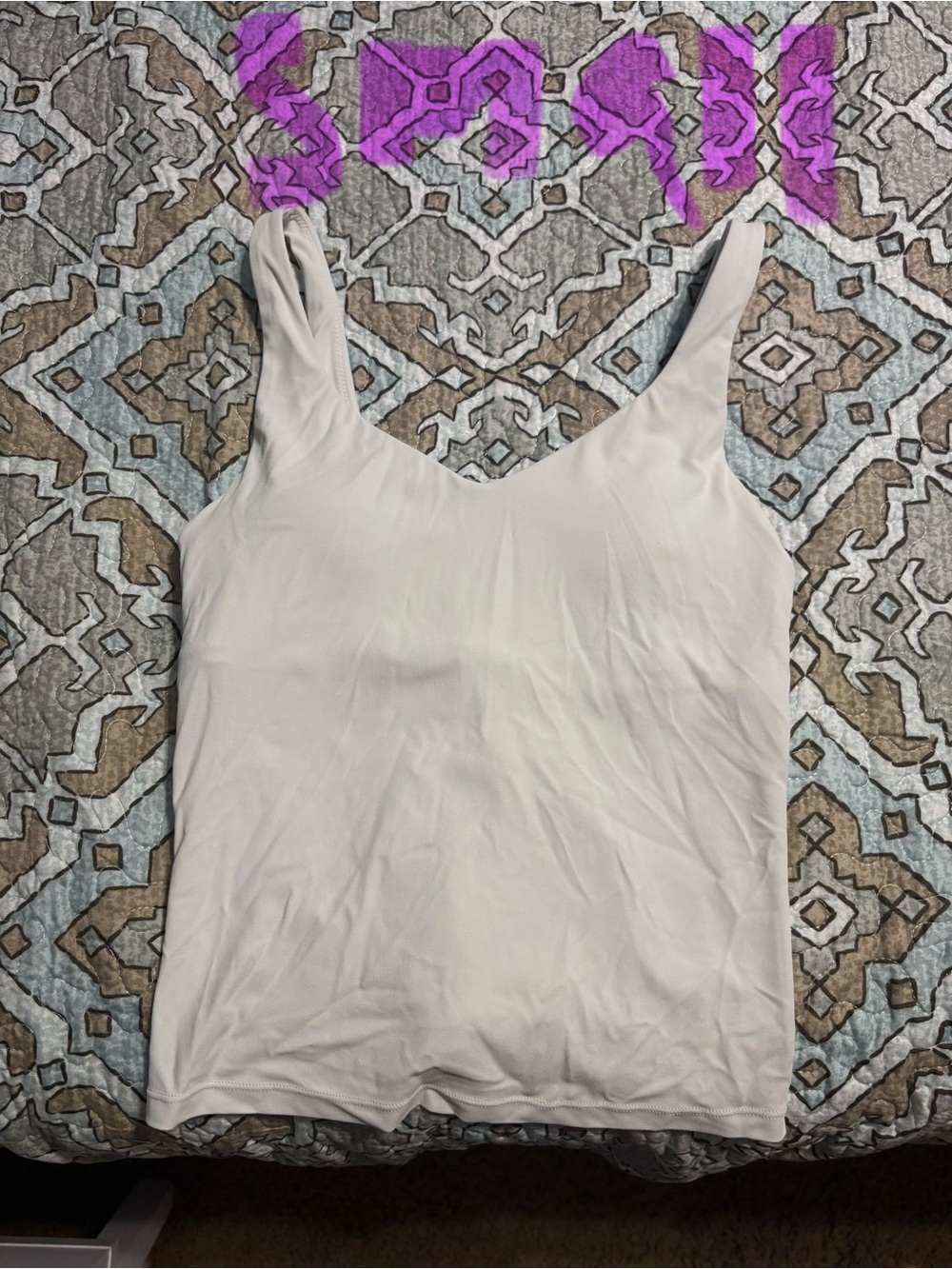 White Tank Top - Lightweight V-Neck